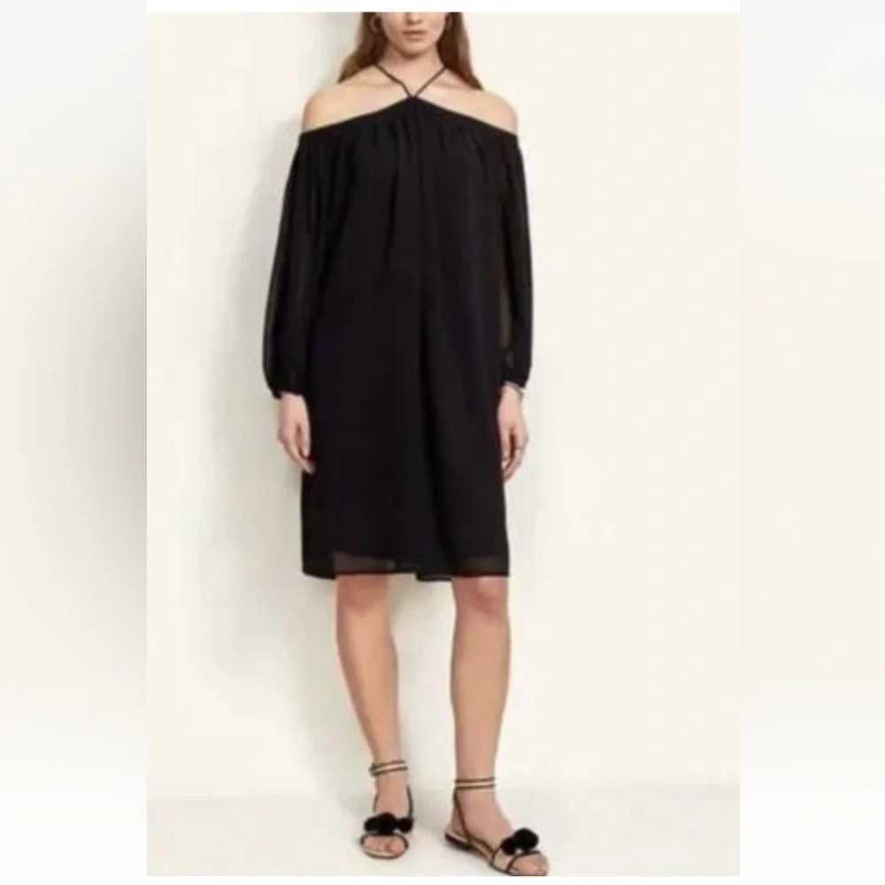 Ann Taylor Black Long Sleeve Cold Shoulder dress. Worn a few times